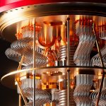 A dilution refrigerator housing a superconducting quantum processor