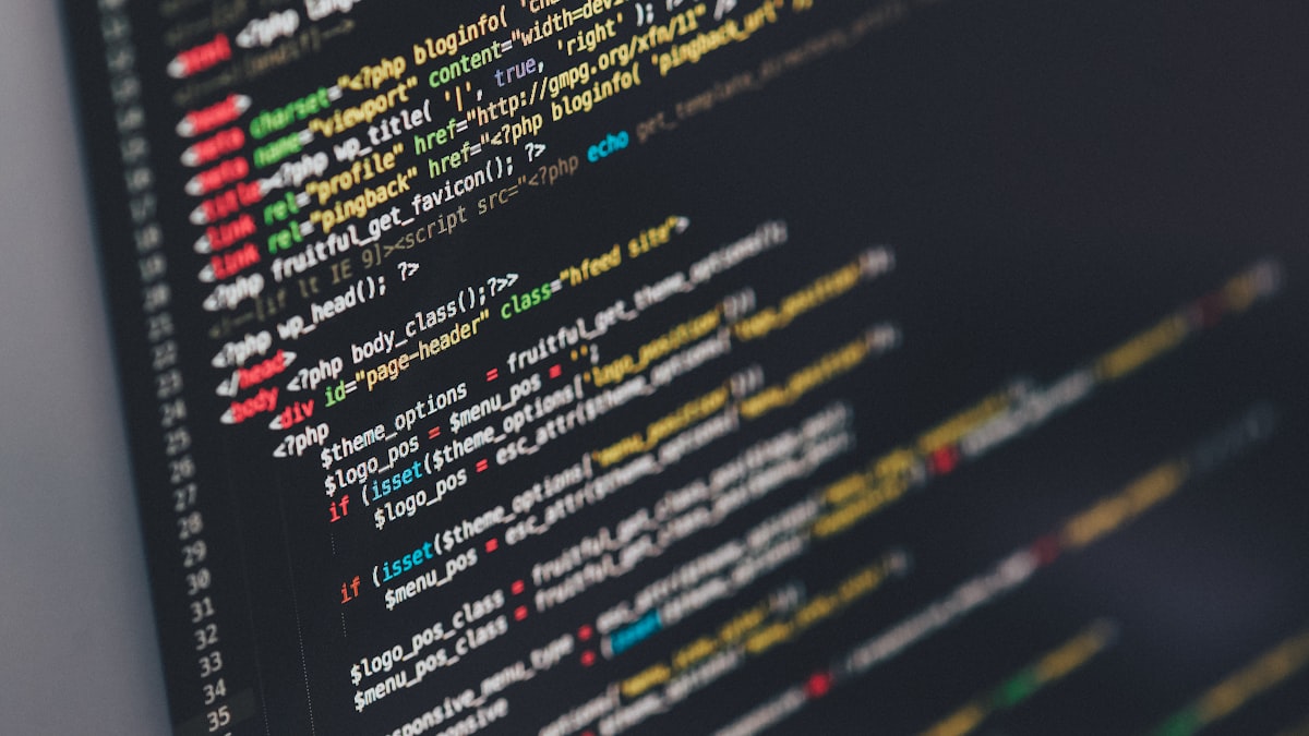 Source code displayed on a computer screen